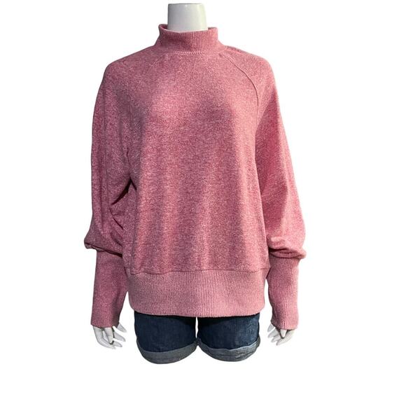 Maeve Anthropologie Laney Pink Mock Cowl Neck Ribbed Long Sleeve Sweater XL - Picture 11 of 11